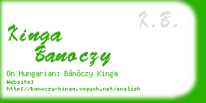 kinga banoczy business card